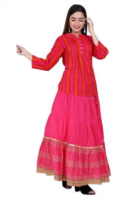 Pink embroidered cotton kurtas-and-kurtis 3