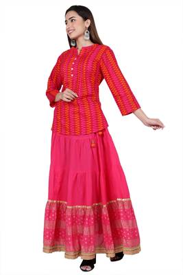 Pink embroidered cotton kurtas-and-kurtis 4