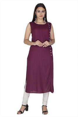 Purple embroidered cotton kurtas-and-kurtis 1