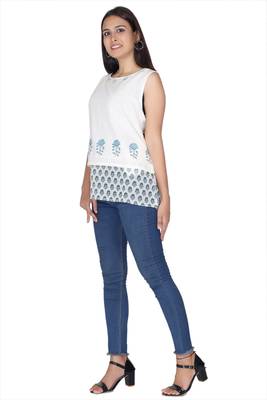 White printed rayon kurtas-and-kurtis 1