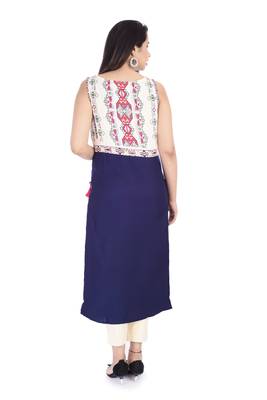 Blue printed rayon kurtas-and-kurtis 2
