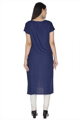 Blue printed rayon kurtas-and-kurtis 2