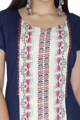 Blue printed rayon kurtas-and-kurtis 5
