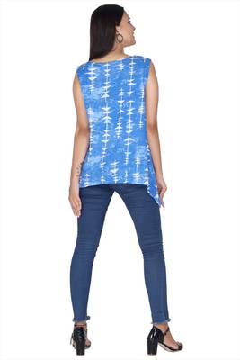 Blue printed rayon kurtas-and-kurtis 2