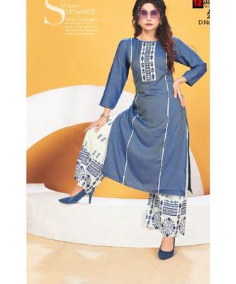 Pure Rayon Kurti Palazzo Sets 1