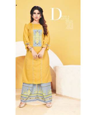 Pure Rayon Kurti Palazzo Sets 1