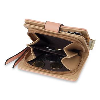 NFI essentials PU Leather Women's Mini Clutch Wallet|Leaf Bi-fold Card Holder|Purse Clutch Wallet 3