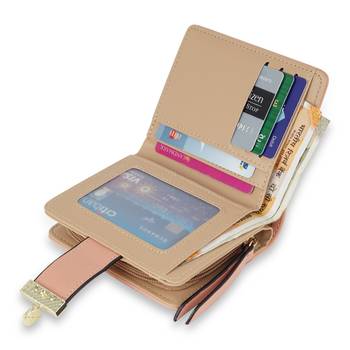 NFI essentials PU Leather Women's Mini Clutch Wallet|Leaf Bi-fold Card Holder|Purse Clutch Wallet 5