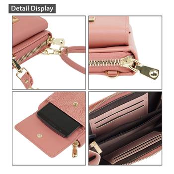 NFI essentials Women's Mobile Cell Phone Holder Pocket Wallet Hand Purse Clutch Crossbody Sling Bag 2