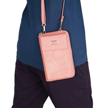 NFI essentials Women's Mobile Cell Phone Holder Pocket Wallet Hand Purse Clutch Crossbody Sling Bag 3