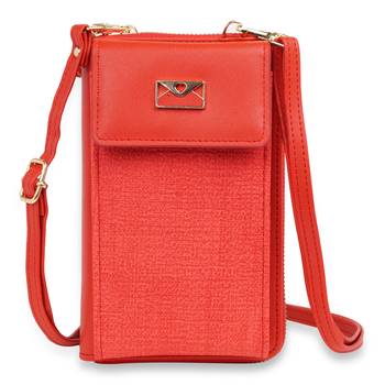 NFI essentials Women's Mobile Cell Phone Holder Pocket Wallet Hand Purse Clutch Crossbody Sling Bag 1