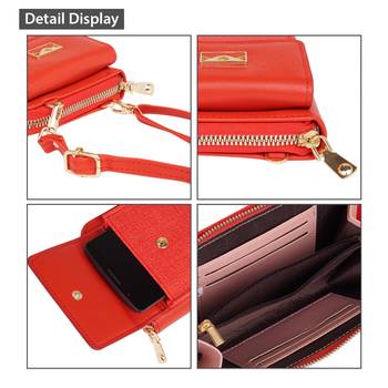NFI essentials Women's Mobile Cell Phone Holder Pocket Wallet Hand Purse Clutch Crossbody Sling Bag 2