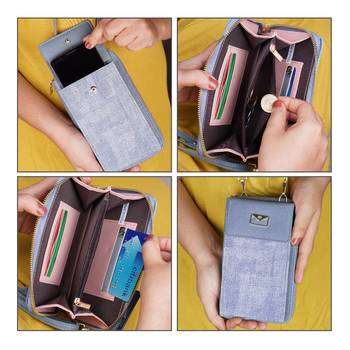 NFI essentials Women's Mobile Cell Phone Holder Pocket Wallet Hand Purse Clutch Crossbody Sling Bag 5