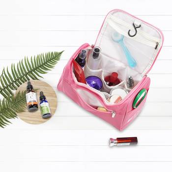 NFI essentials Multifunctional Cosmetic Bag with Hook|Makeup Organiser|Vanity Bag for Travelling Kit 2