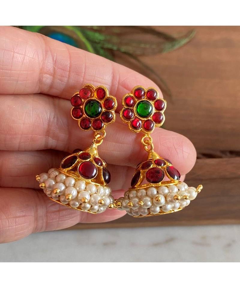 Beautiful Kemp Green Pearl Designer Necklace Set Dj22522