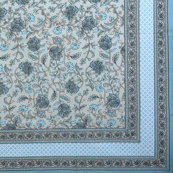 GRUSH Cotton 108X108 Inch Jaipuri Rajasthani Print Double Bedsheet With 2 Pillow Covers 4
