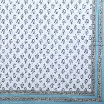 GRUSH Cotton 108X108 Inch Jaipuri Rajasthani Print Double Bedsheet With 2 Pillow Covers 4