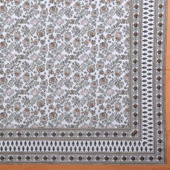 GRUSH Cotton 108X108 Inch Jaipuri Rajasthani Print Double Bedsheet With 2 Pillow Covers 4