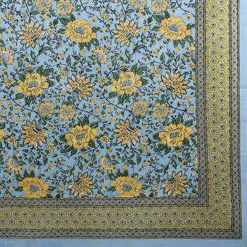 GRUSH Cotton 108X108 Inch Jaipuri Rajasthani Print Double Bedsheet With 2 Pillow Covers 4