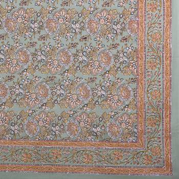 GRUSH Cotton 108X108 Inch Jaipuri Rajasthani Print Double Bedsheet With 2 Pillow Covers 4