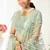 Green embroidered net Semi Stitched bridal lehenga