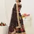 Black embroidered Banglory Satin Semi Stitched Wedding Lehenga for Bridal