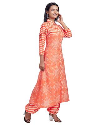 Orange Palazzo Patiyala Pant Set 2