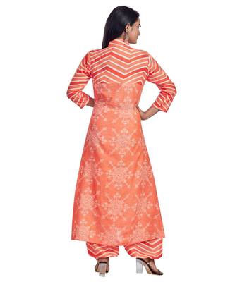 Orange Palazzo Patiyala Pant Set 3