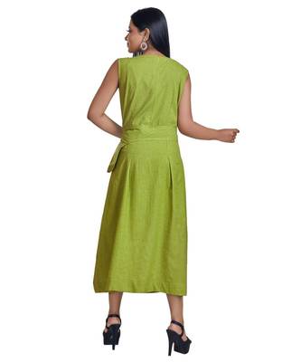 Pear Green Sleeveless Maxi Dress 4