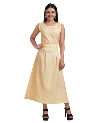 Butter Yellow Side Pocket Maxi Dress 1