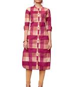 Pink printed cotton cotton-kurtis