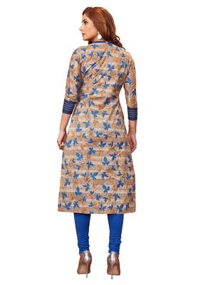 Blue printed cotton cotton-kurtis 2