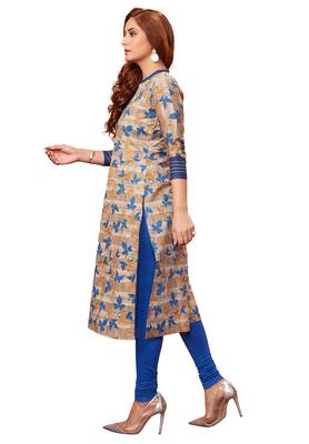 Blue printed cotton cotton-kurtis 3