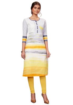 Grey printed cotton cotton-kurtis 1