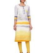 Grey printed cotton cotton-kurtis