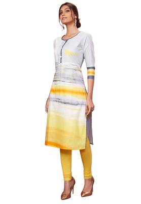 Grey printed cotton cotton-kurtis 3