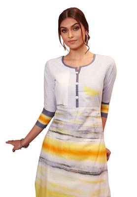 Grey printed cotton cotton-kurtis 4