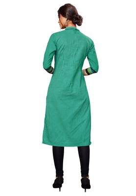 Green printed cotton cotton-kurtis 2