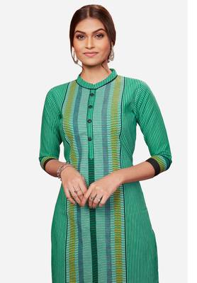 Green printed cotton cotton-kurtis 4