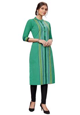 Green printed cotton cotton-kurtis 5