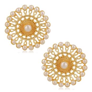 White pearl earrings 1
