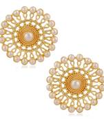 White pearl earrings