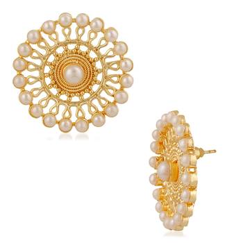 White pearl earrings 2