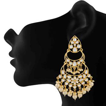 White crystal earrings 2