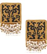 Black pearl earrings