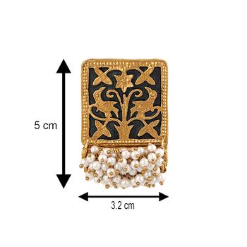 Black pearl earrings 4