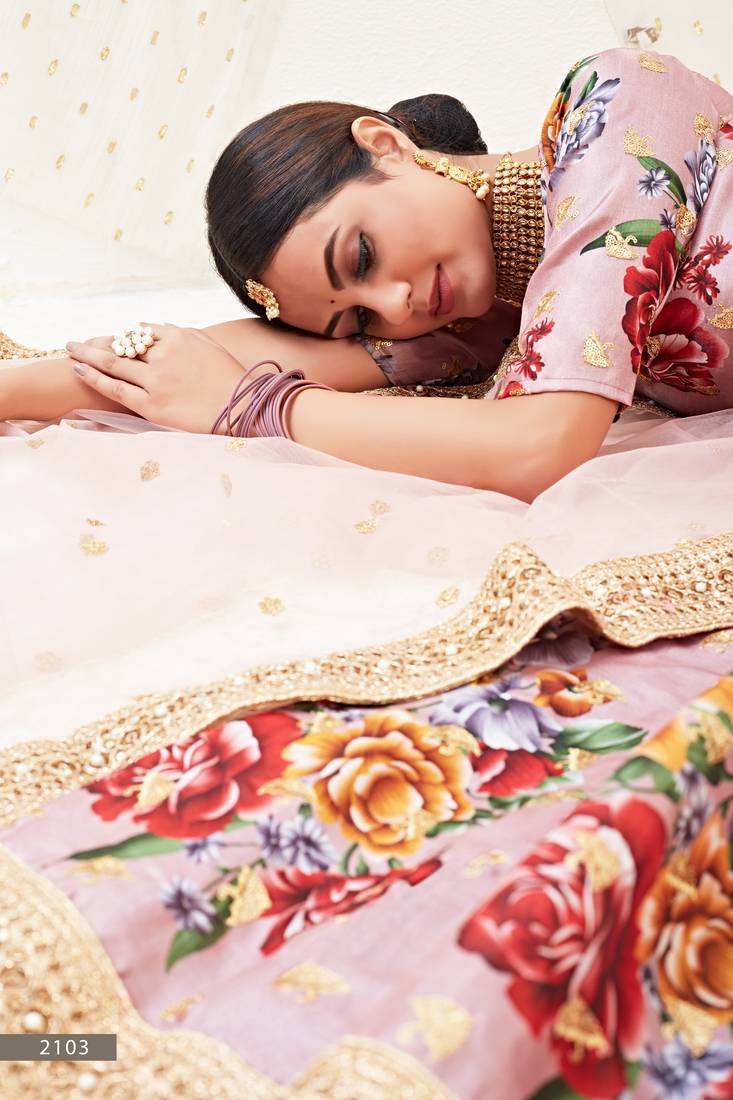 Ravishing Rosy brown Dori, zari and sequins embroidered  Banglory Satin Lehenga Choli for Bride