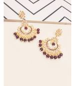 Masaya Maroon Kundan Earrings