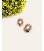 Maroon Multi Floral Studs