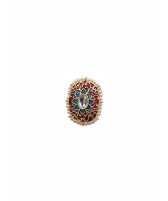 Maroon Multi Floral Studs 3